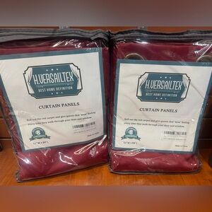 H.VERSAILTEX Luxurious Red Curtain Panels